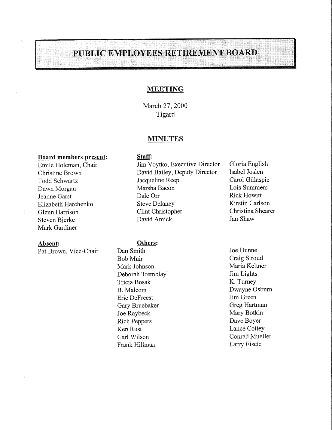 Original packet page 1: Attendance. Its contents are described immediately above.